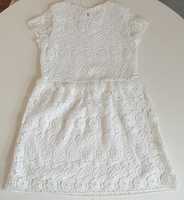 sukienka biała koronkowa ZARA 13-14 lat 164 cm