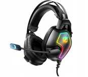 Słuchawki nauszne ozeino zw2 gamingowe pc dla graczy rgb usb jack