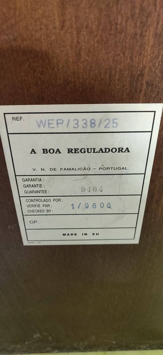 Relógio da reguladora