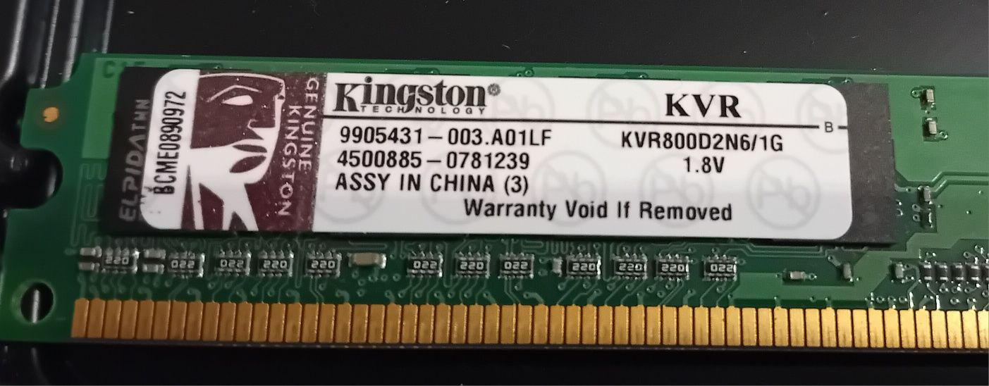 Memória DDR2 1Gb 800mhz Kingston