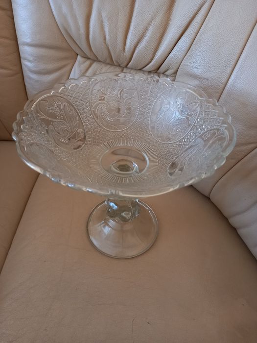 Piękna Duża Patera Owocarka na stopie "Medaliony" HSG Ząbkowice NOWA