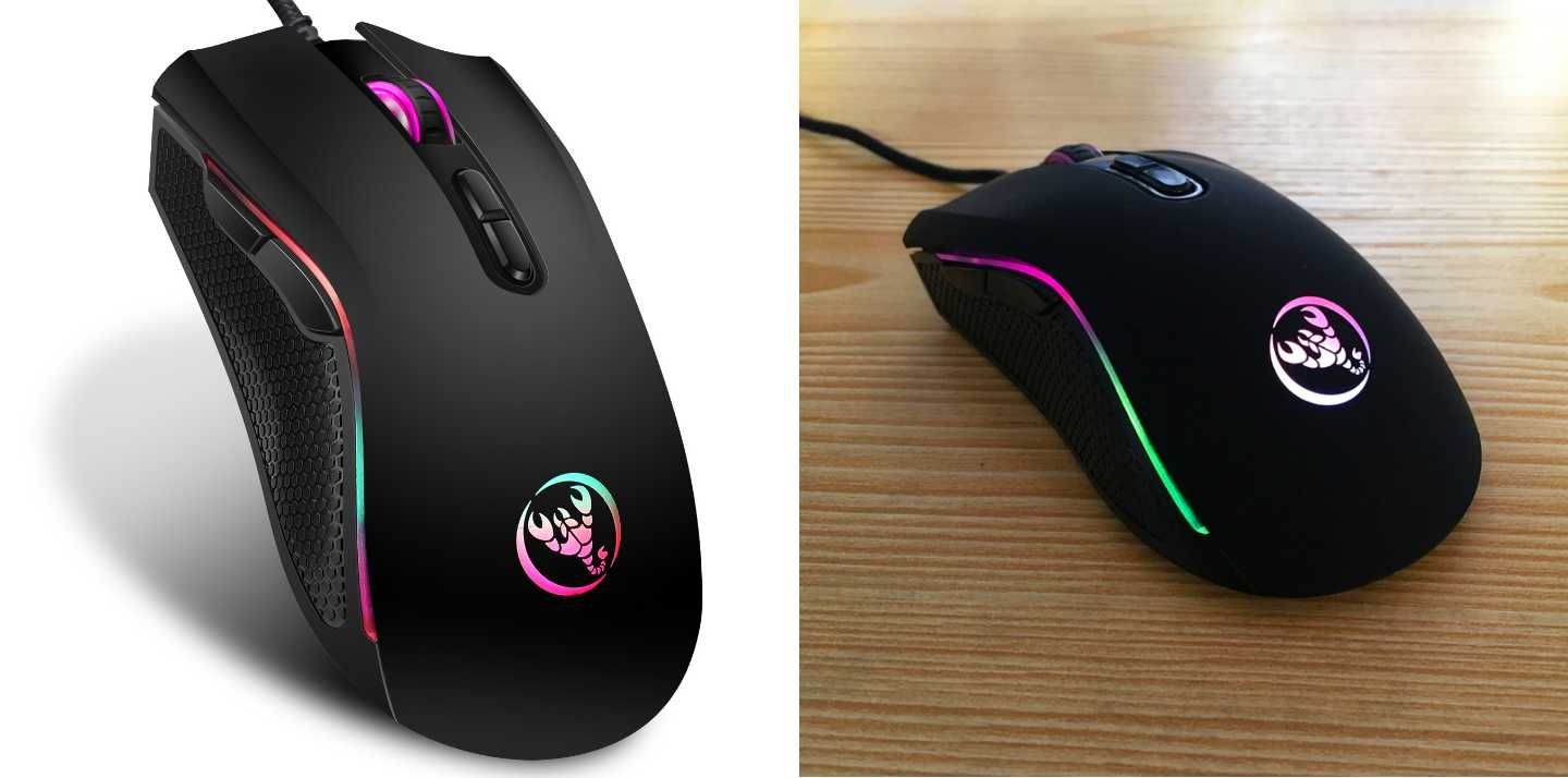 Геймерская мышь мышка для компьютера ноутбука с RGB подсветкой 3200dpi