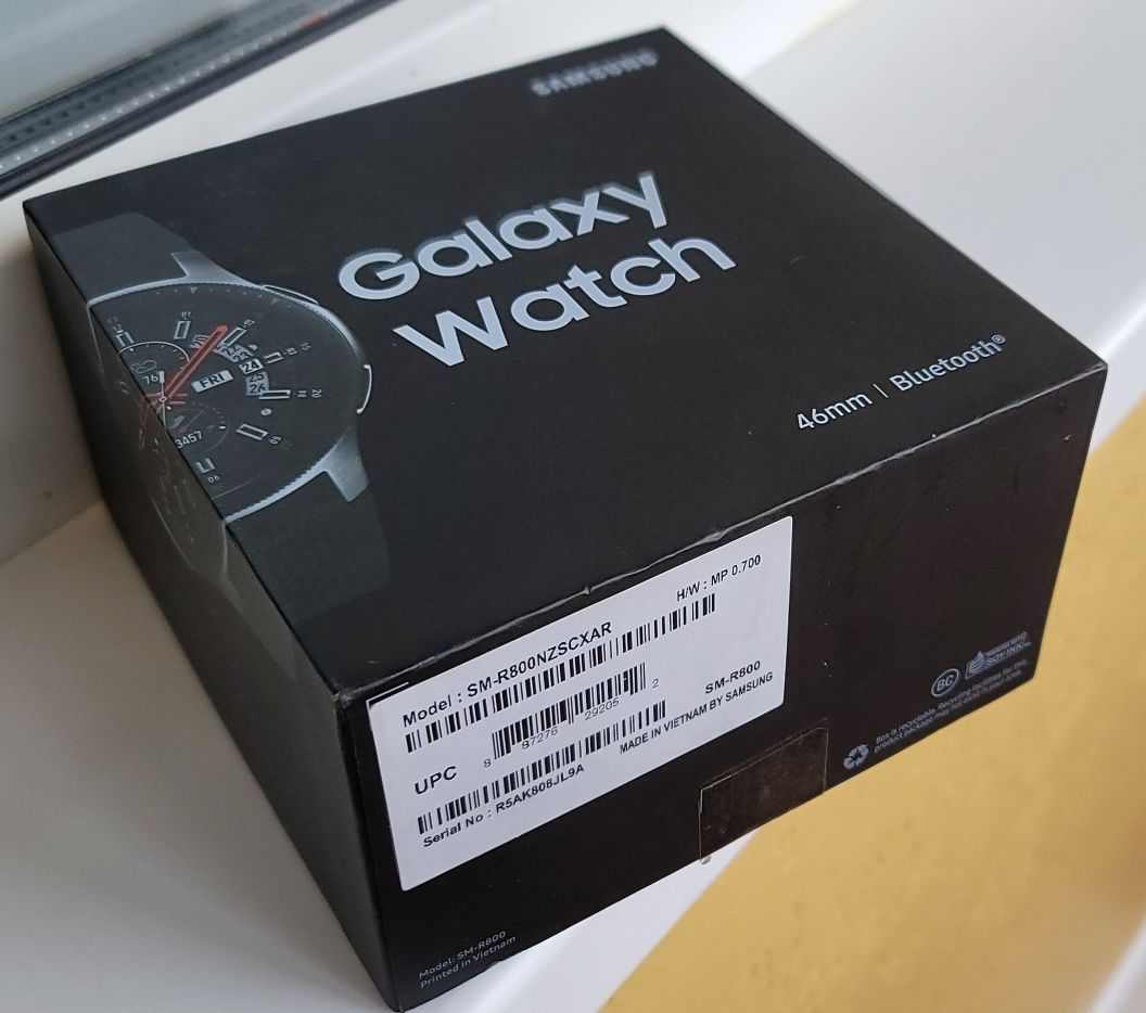 коробка Samsung galaxy watch 46mm bluetooth SM-R800