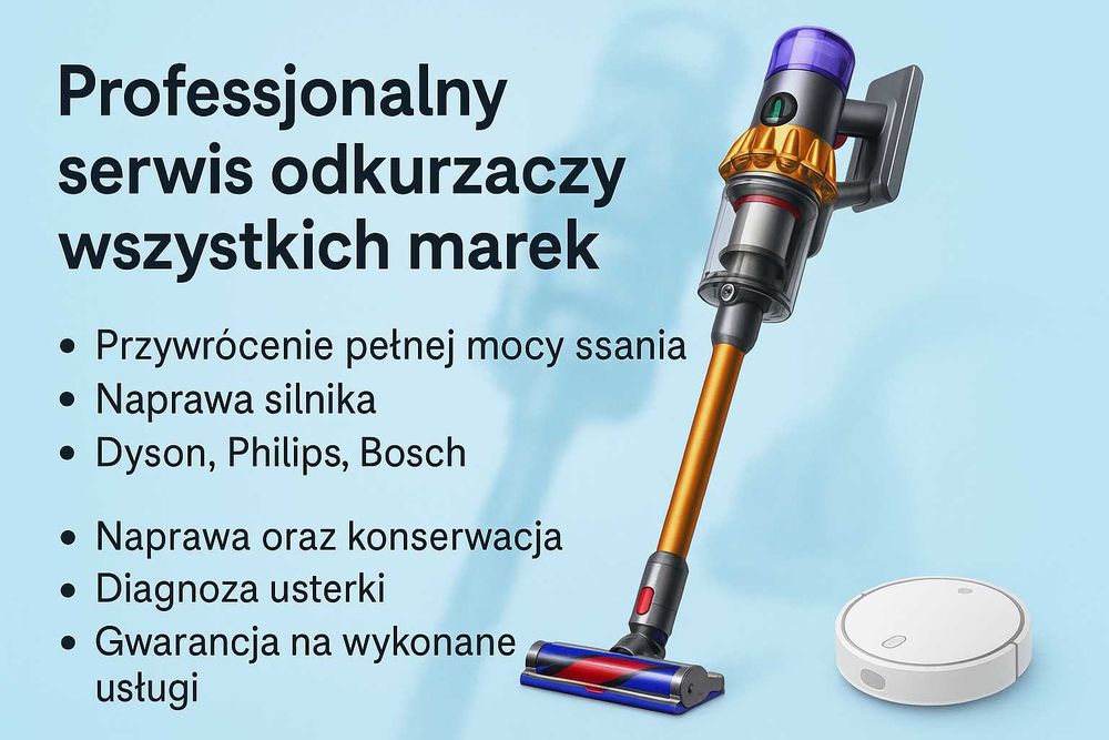 Serwis odkurzaczy robotów Dyson Roomba Bosch irobot Dreame Xiaomi