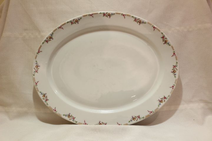 Travessa Oval Porcelana W. Guérin & Cª Paris & Limoges 40 cm XIX