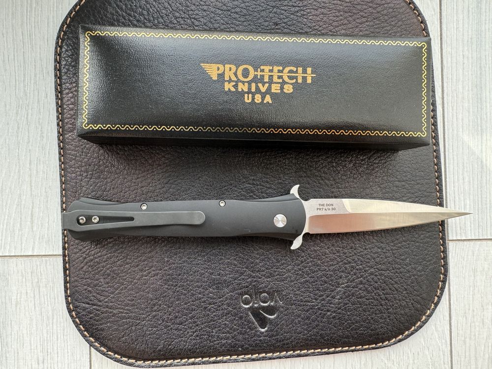 Ніж Pro-Tech Don, w / Mother of Pearl Inlay, Satin