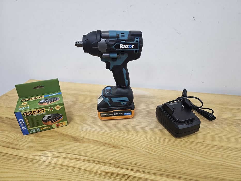 800Nm Гайковерт Razor (makita ,ProCraft) +4.0Ah акб TURBO +Зарядное ус
