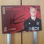 Autógrafos Reais de Jogadores do Nice (Dolberg, Ndoye, Lees-Melou)