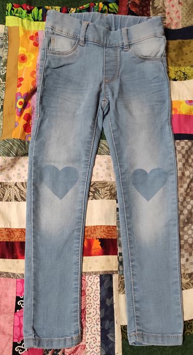 Джинсы для девочки 4-5 л., р. 110