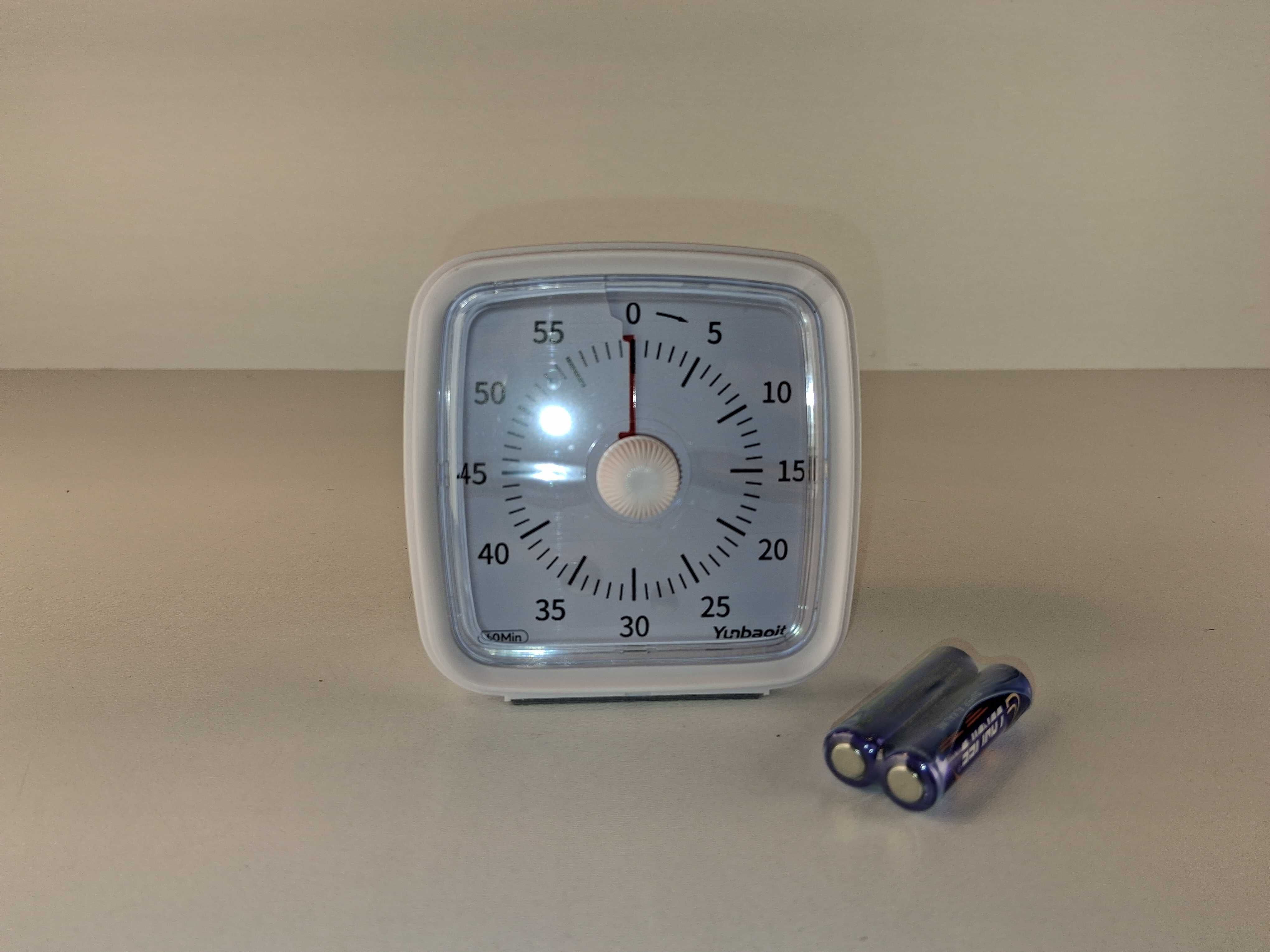 E198 Minutnik Kuchenny Mechaniczny Biały Timer Gotowanie Nauka