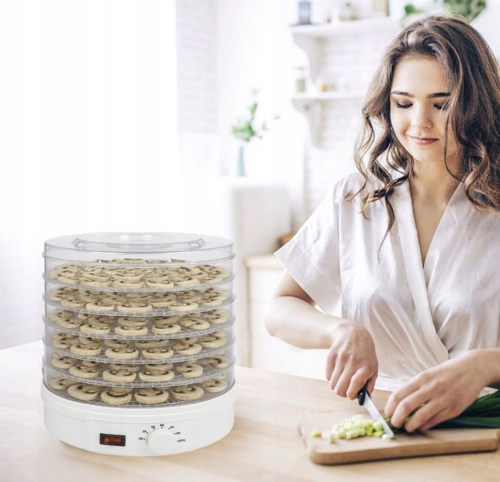 Suszarka Spożywcza Do Grzybów Owoców Warzyw 500W 5 Sit Duża Regulowana