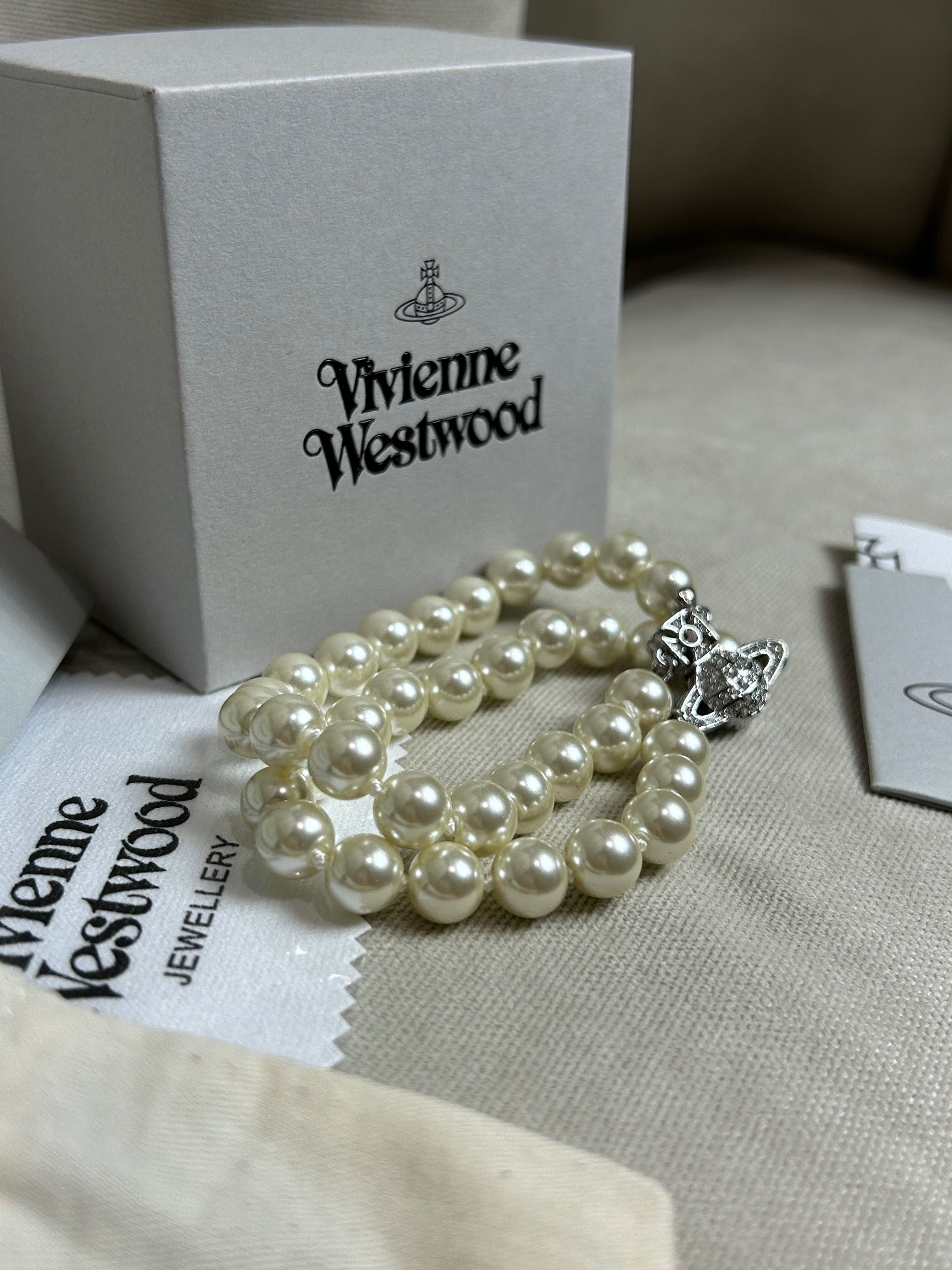 Vivienne Westwood Double Pearl Bracelet оригинал браслет бусы