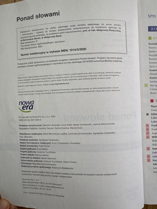 Język polski Liceum Ogólnokształcące klasa 2 czesc 1