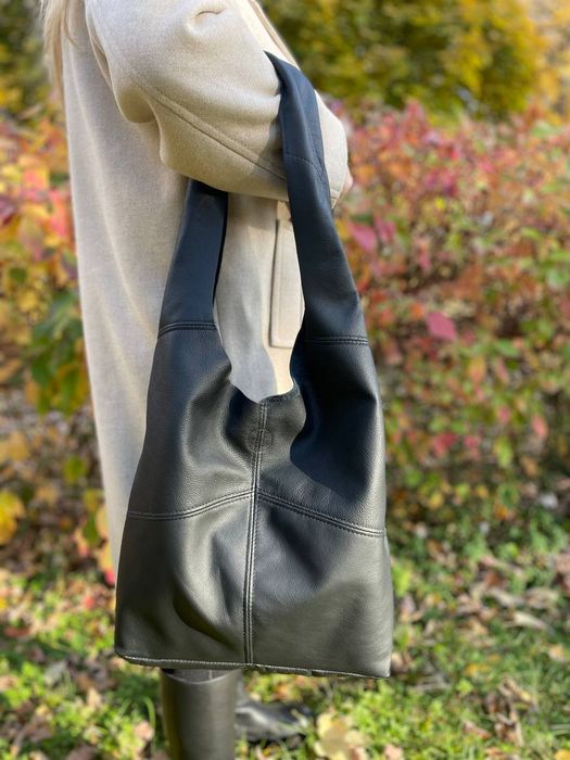 Знижка! Шкіряна сумка хобо