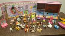 Zestaw lps Littlest pet shop figurki lalki pieski dom mini Baby Born