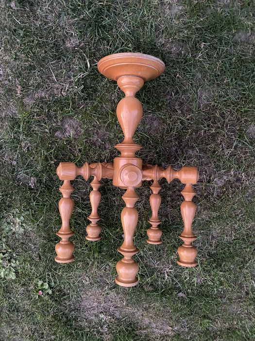 Drweniany świecznik