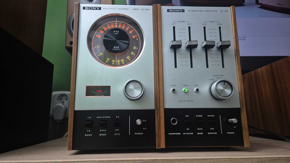 Zestaw Vintage SONY wzmacniacz TA-88 tuner ST-80 F. Retro.