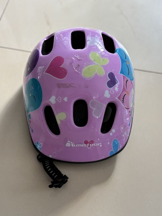 Kask XS na rower różowy dla dziewczynki