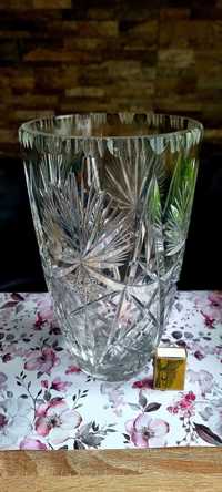 Piękny ciężki wazon kryształowy DUŻY w okazyjnej cenie