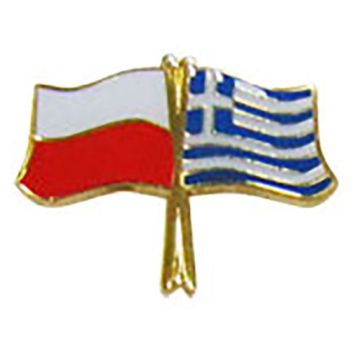 Przypinka pin wpinka flaga Polska-Grecja