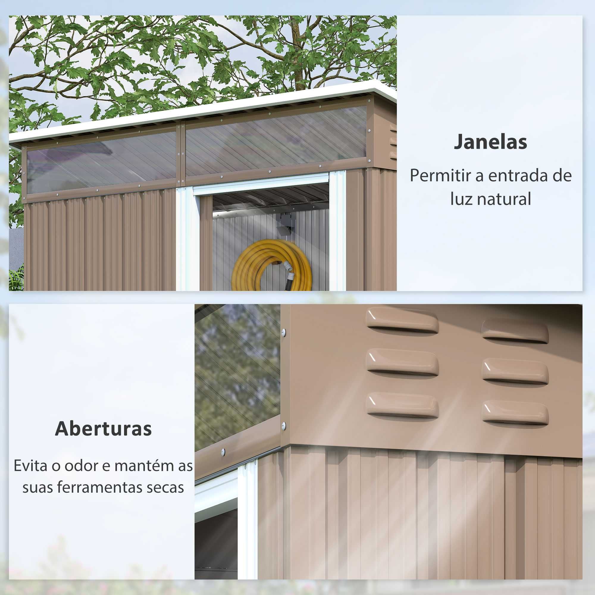 Abrigo de Jardim Metálico 1,9m²  NOVO