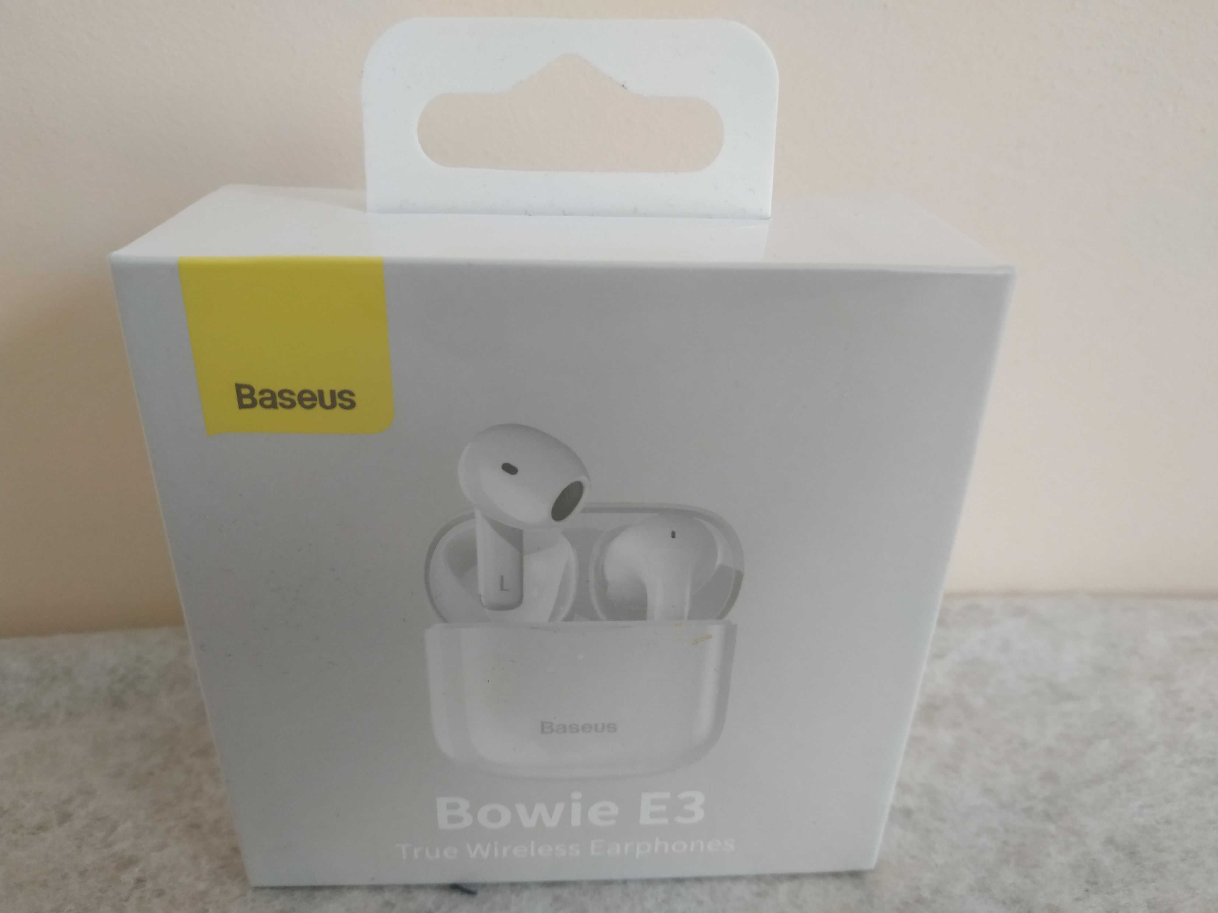 Baseus Bowie E3 słuchawki bezprzewodowe Bluetooth białe NOWE folia Wwa