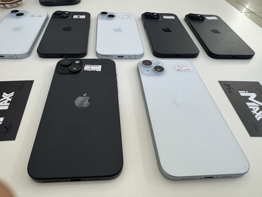 iPhone 15, 15+ Plus 128, 256gb Blue, Black, Європа, Фіз. Сім Неверлок