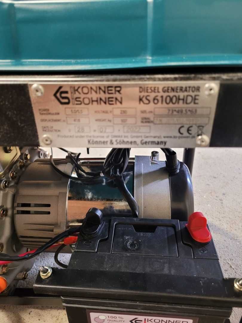Agregat prądotwórczy Konner&Sohnen 5,5 kW Diesel NOWY!