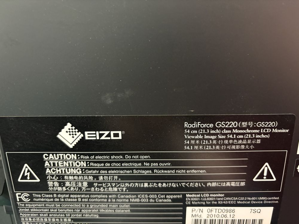 Monitor Eizo RadiForce GS220