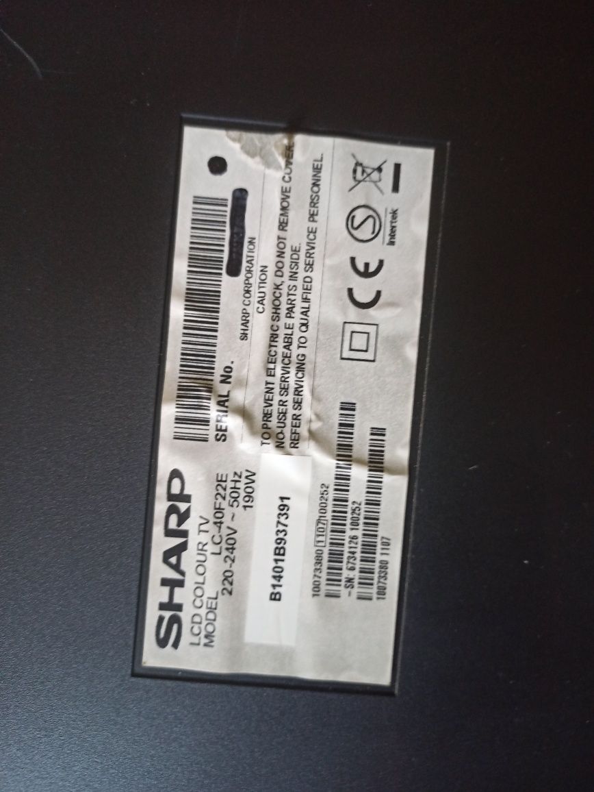 Televisão Sharp 40 para peças