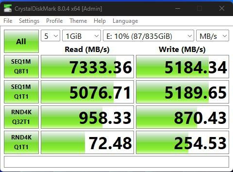 Новый M.2 nvme ssd на 1tb Orico IG740-PRO gen4x4