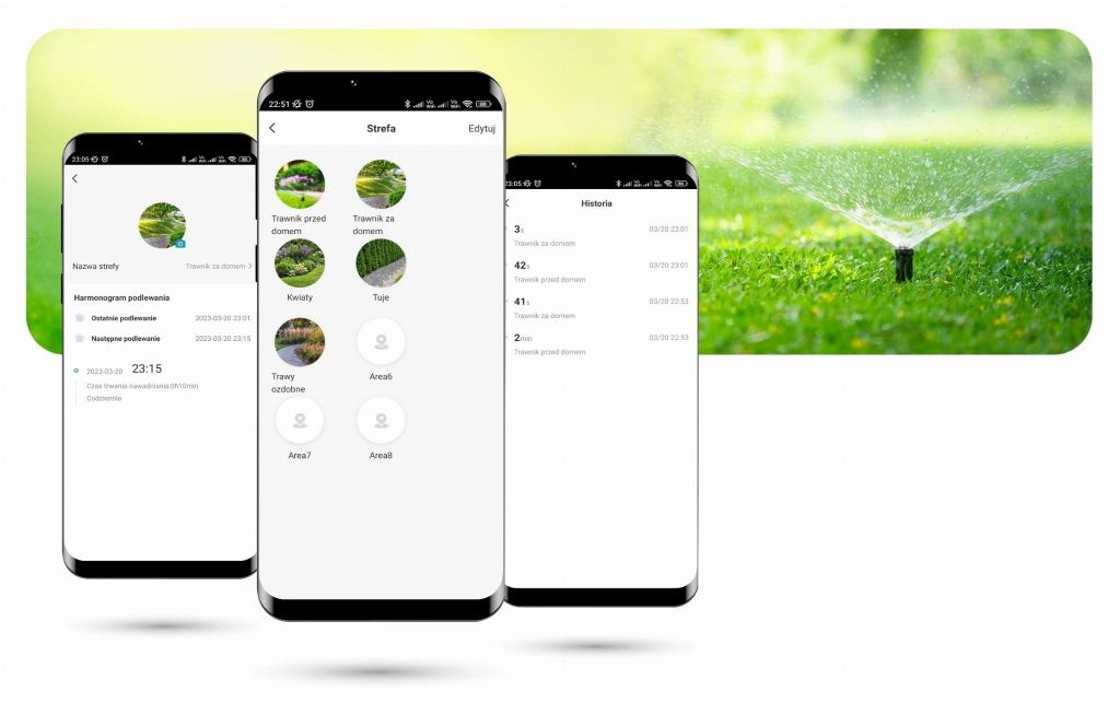 Montaż systemów automatycznego nawadniania z WiFi z aplikacji smart