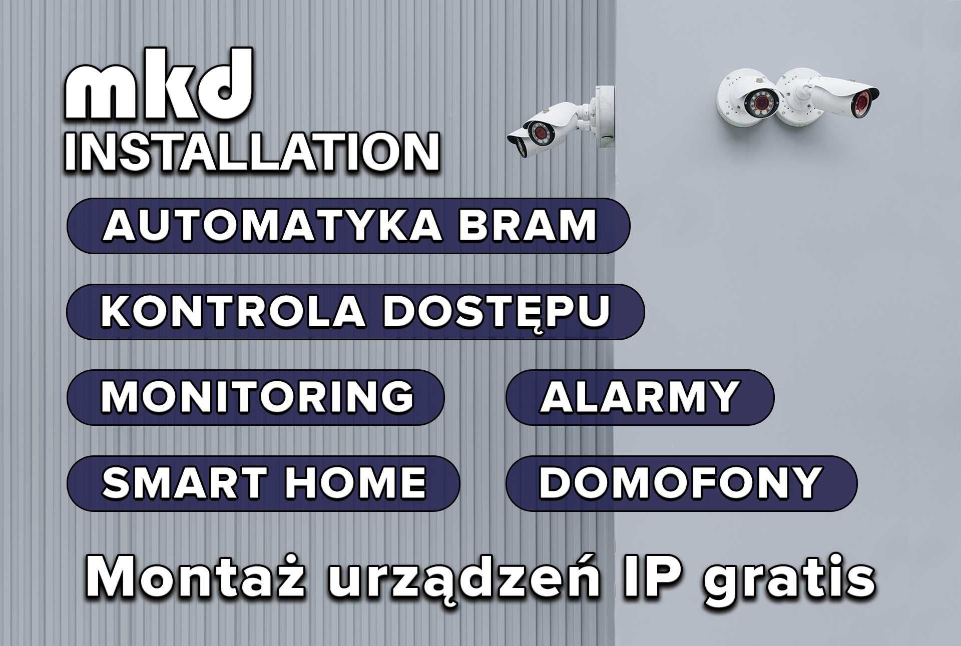 MKD - Automatyka Napędy Bram Monitoring IP Alarm Wideodomofon Montaż