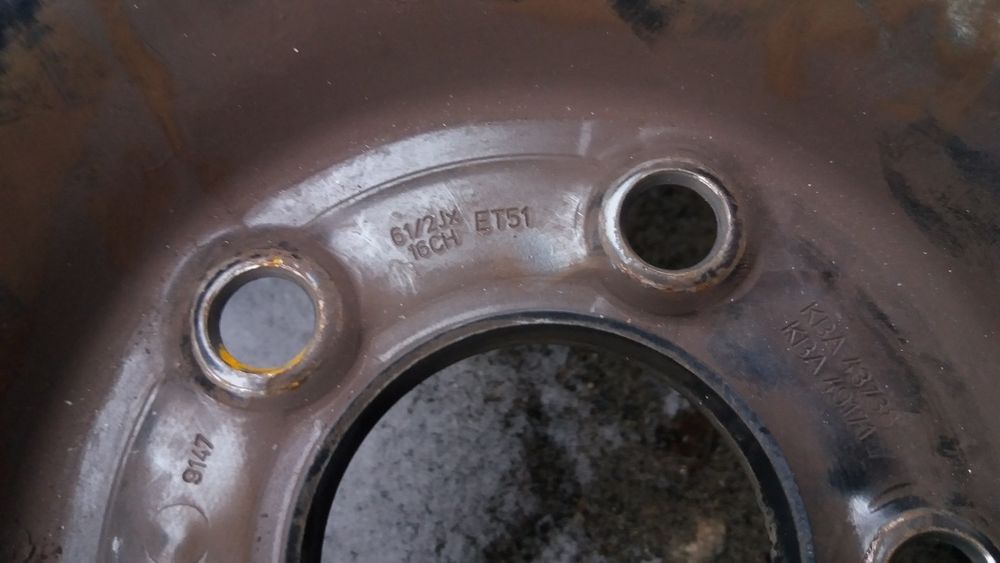 Felgi stalowe Hyundai Kia Mazda Mitsubishi 5x114,3 6J16 ET51, ET45