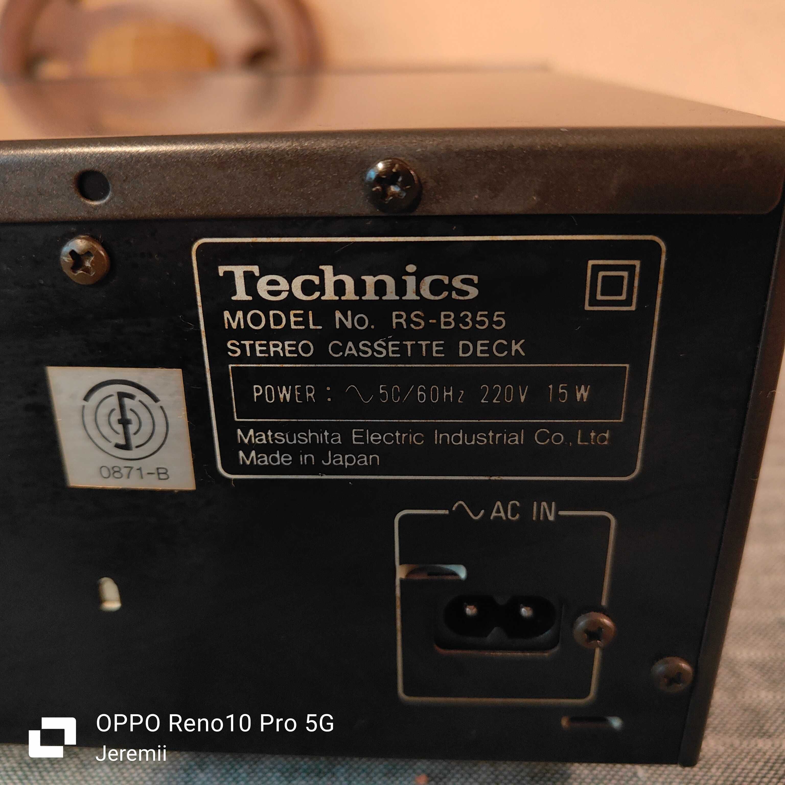 TECHNICS Sprawny Magnetofon Kasetowy RS-B355 Made In Japan