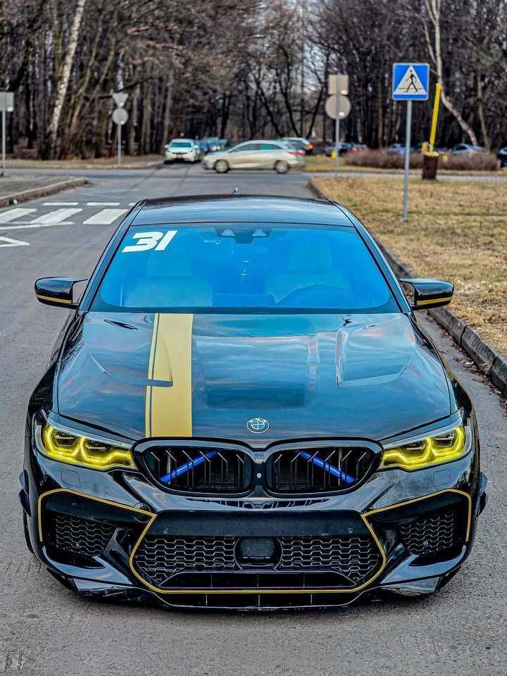 Nerki Grill BMW G30 G31 Przedlift LCI STYLE Czarny Połysk