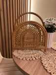 Gazetownik boho retro rattan wiklina