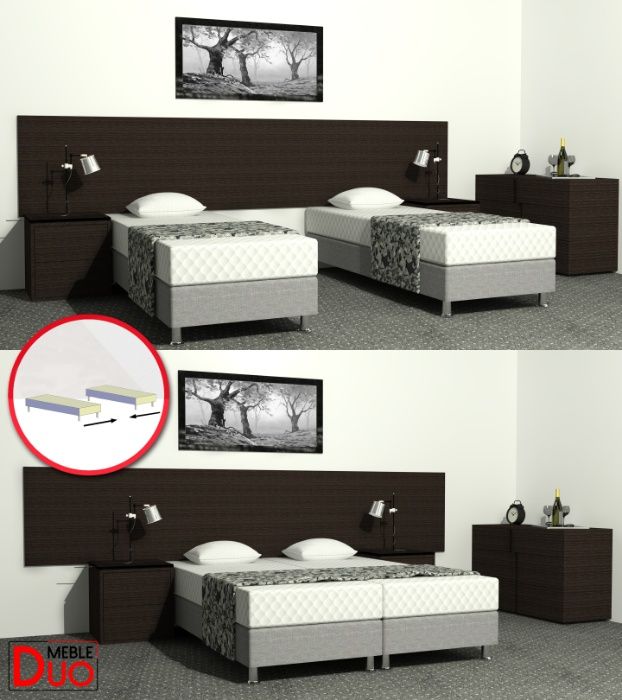 Łóżko hotelowe VITO Comfort 80x200 Bonell + Materac kieszeniowy