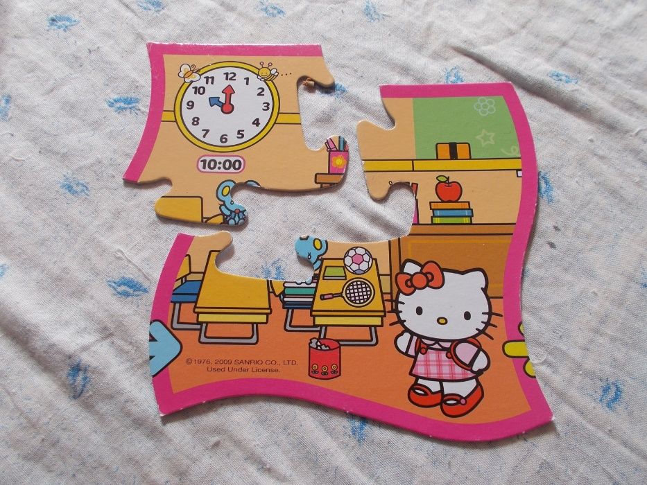 Puzzles com duas peças hello kitty