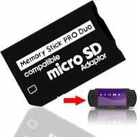 Karta pamieci microsd 64gb plus adapter ms pro do konsoli sony psp gry