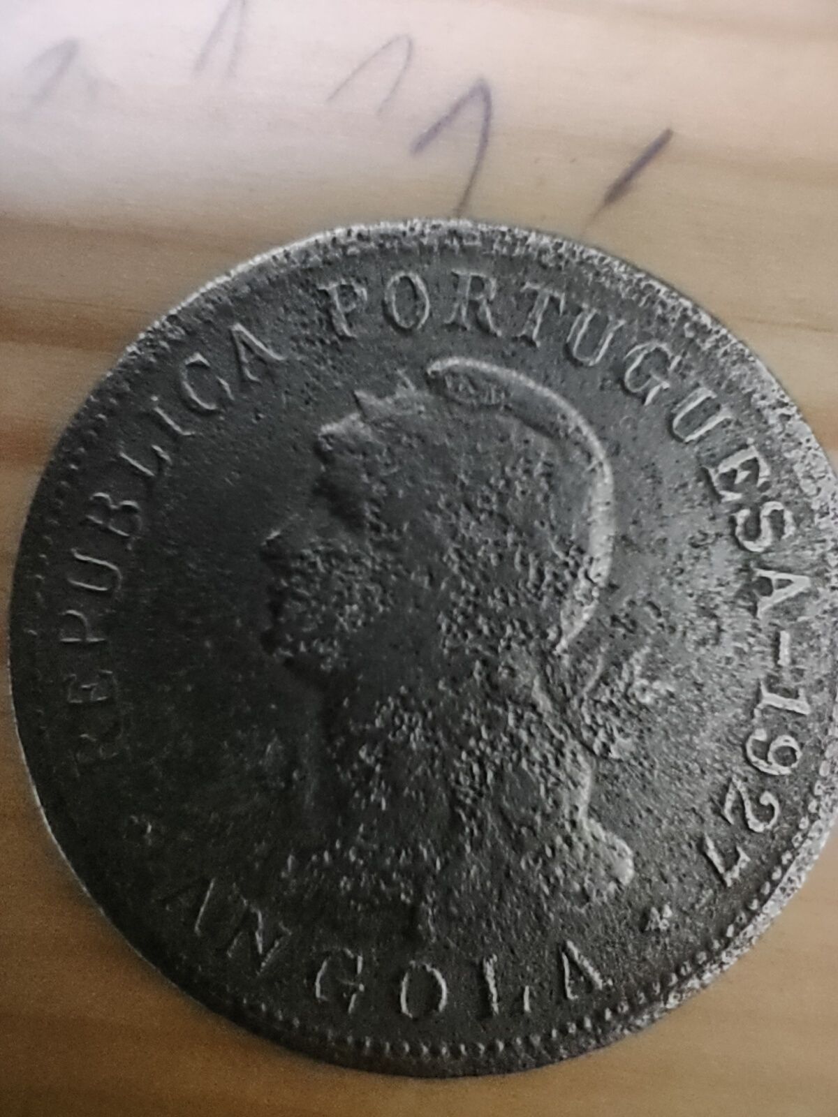 Moeda de Angola 50 centavos de 1927