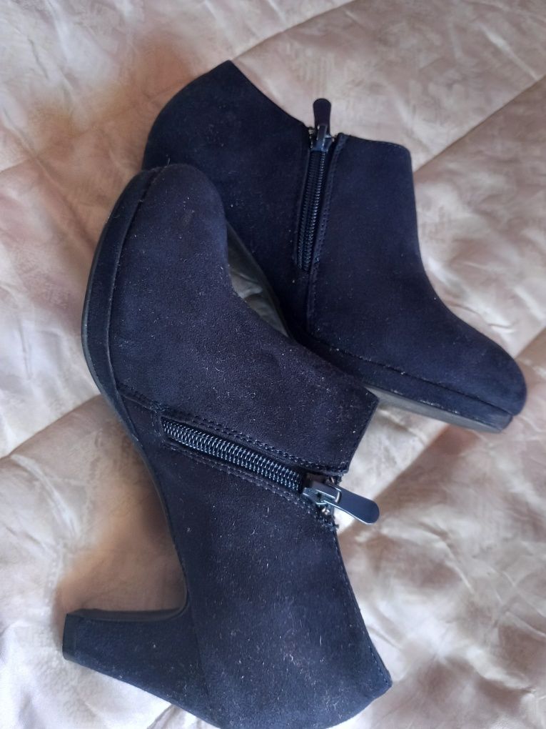 Botas azuis com salto