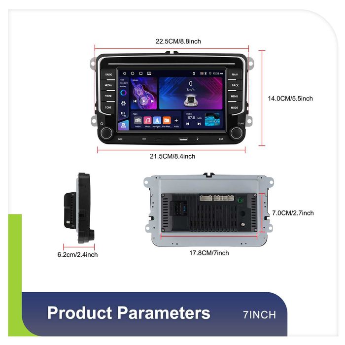 Rádio 2din ecrã 7  1gb RAM  32gb rom