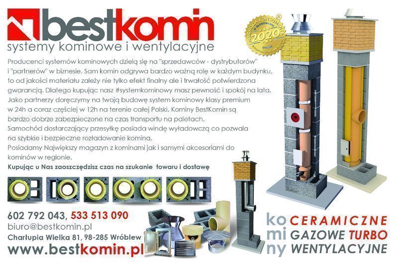 7m KW2+W2 Fi 200 BKU Komin ceramiczny Wentylacyjne Pustaki kominowe