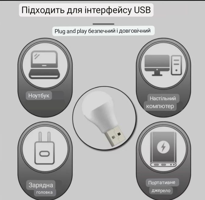 USB лампа. Портативний світильник