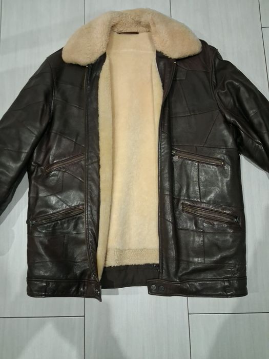 Kożuch męski z naturalnej skóry