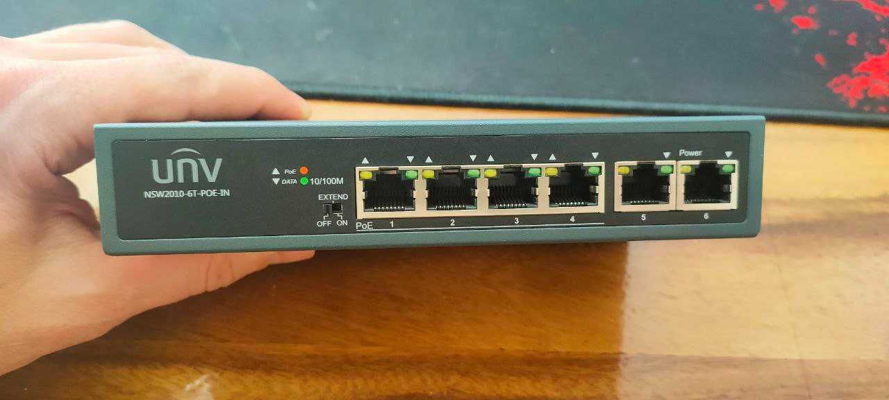 UNV Комутатор некерований POE 6 портів Uniview NSW2010-6T-POE-IN світч