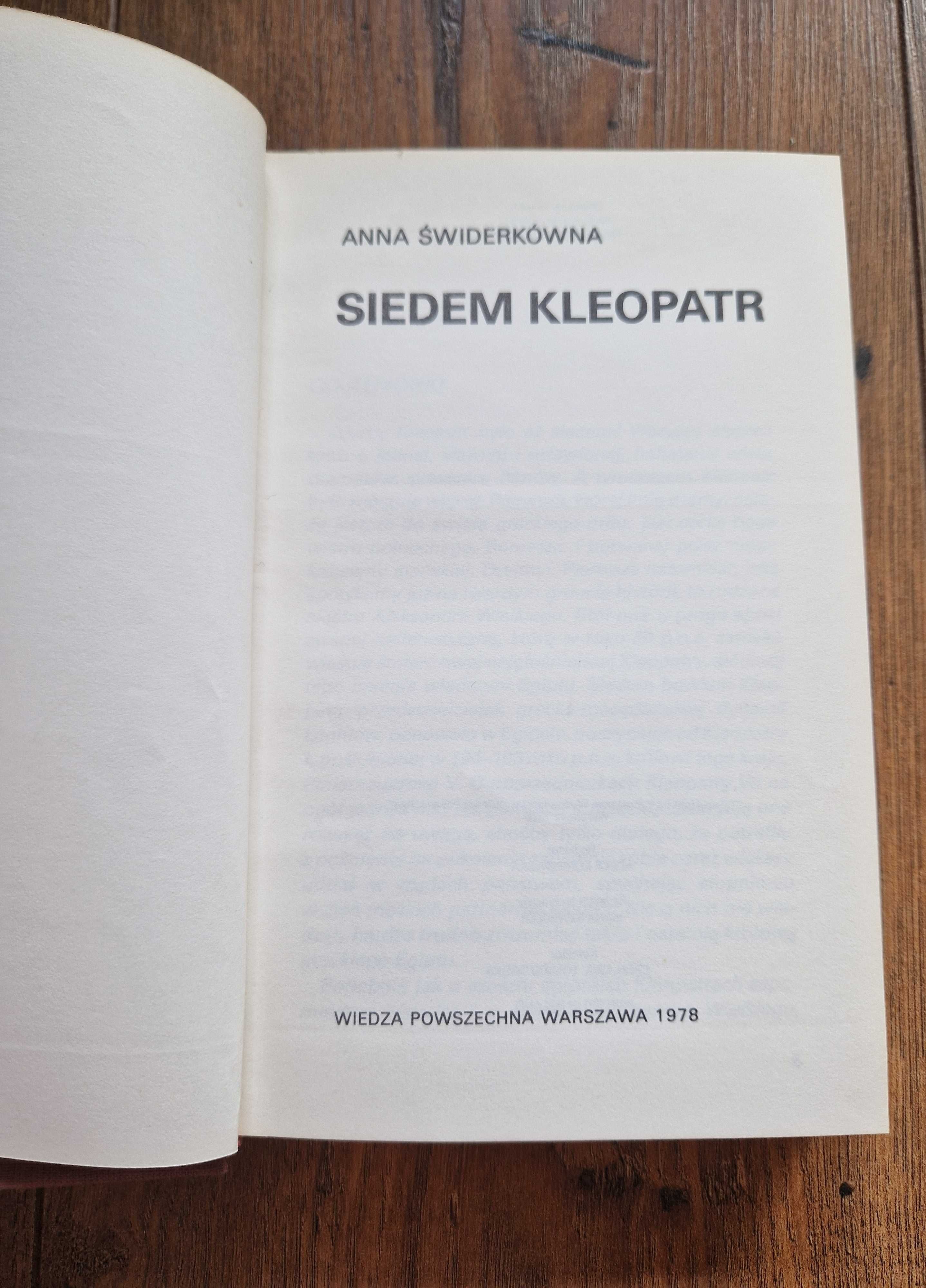 Siedem Kleopatr Anna Świderkówna 1978r WPW