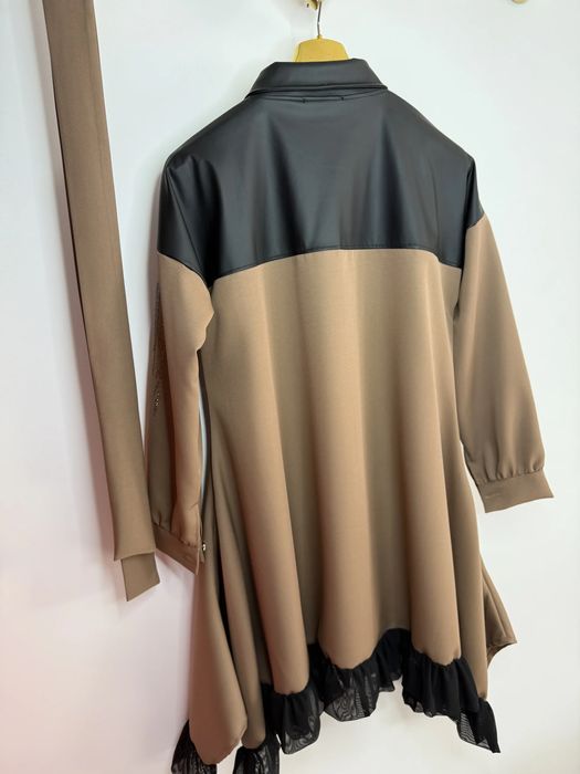 Sukienka Lola Bianka beżowa elegancka