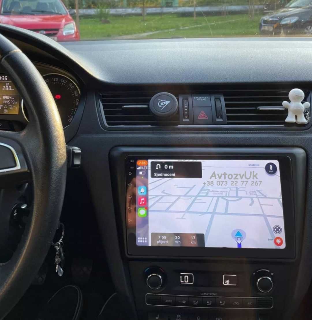 Магнитола FABIA Skoda RAPID GPS 2 din Фабия Рапид CarPlay Android 14